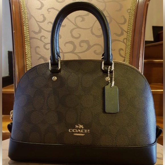 Coach Mini Sierra Satchel in Signature (IM/BROWN/BLACK) - Picture 1 of 16